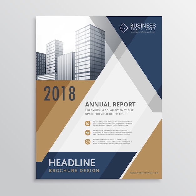 Geometric annual report flyer design