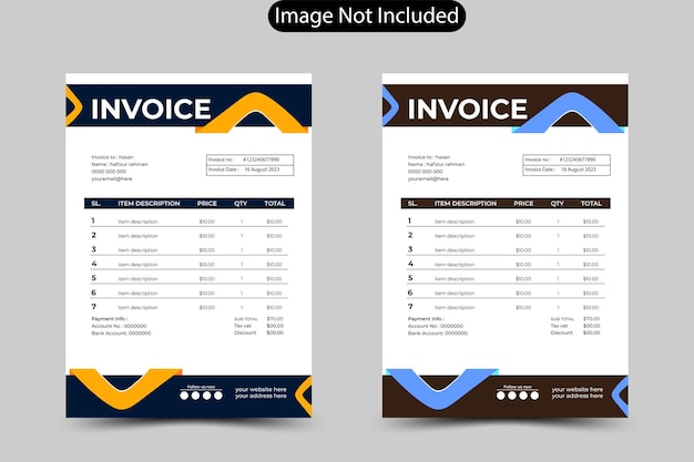 Vector geometric architecture project invoice design