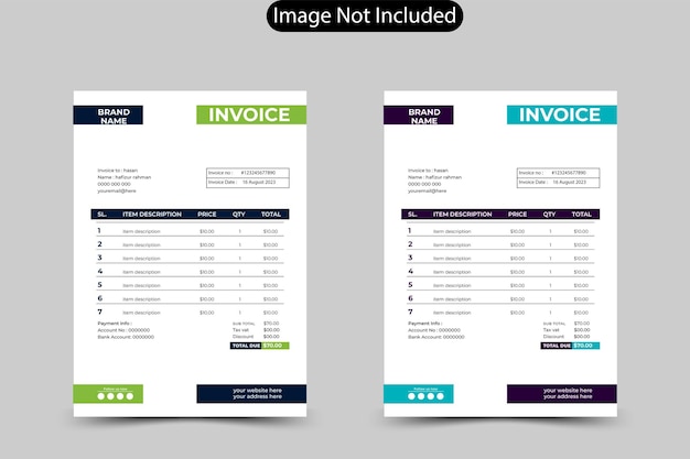 Vector geometric architecture project invoice design