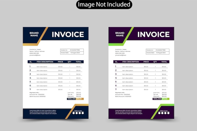 Vector geometric architecture project invoice design