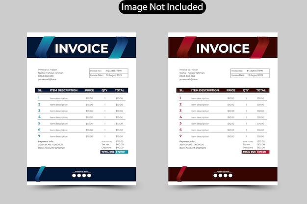 Vector geometric architecture project invoice design