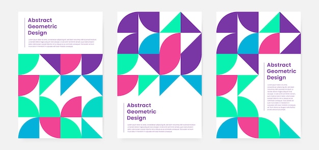 Geometric artwork cover set background design