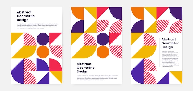 Geometric artwork cover set background