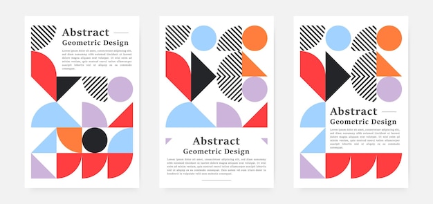 Geometric artwork cover set design