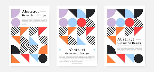 Geometric artwork cover set design