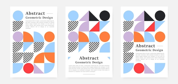 Geometric artwork cover set design