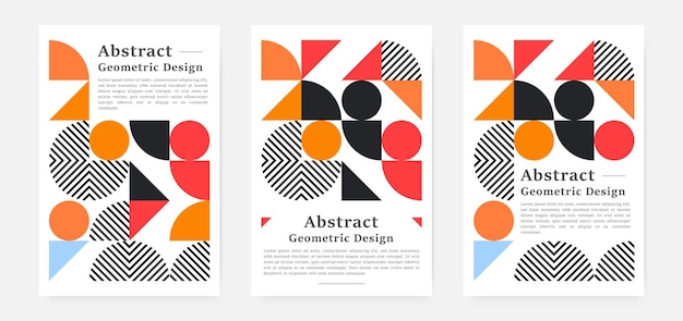 Geometric artwork cover set design