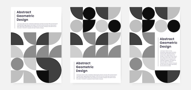 Set di copertine con opere d'arte geometriche