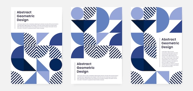 Geometric artwork poster cover set