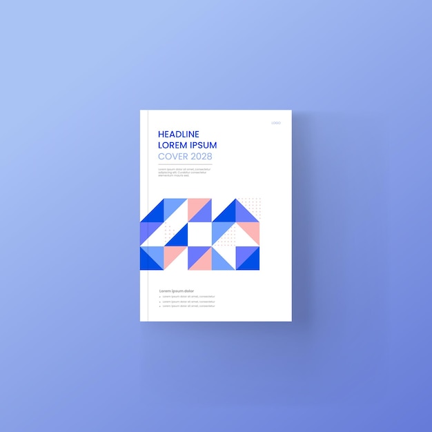 Geometric background book cover brochure flyer template