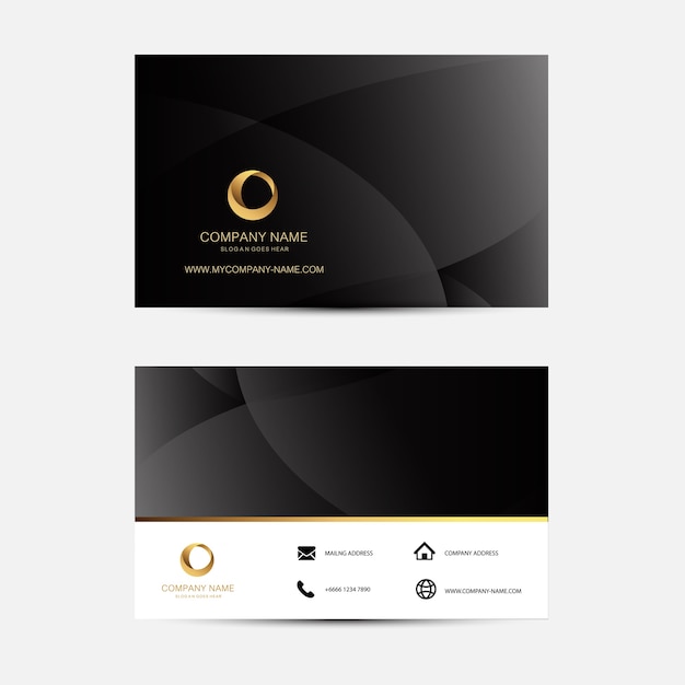 Geometric background business card template