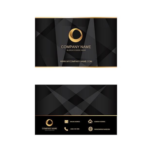 Geometric background business card template