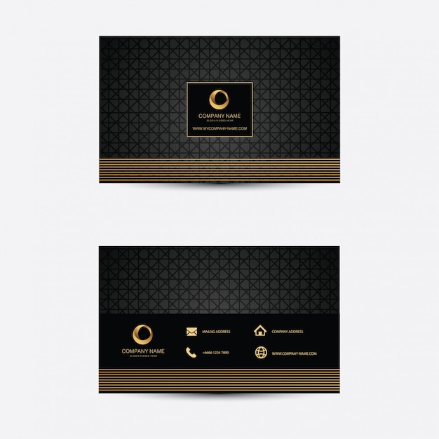 Vector geometric background business card template.