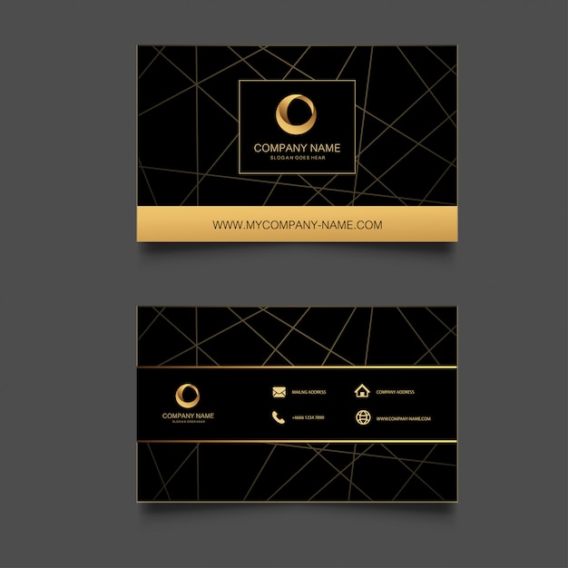 Geometric background business card template.