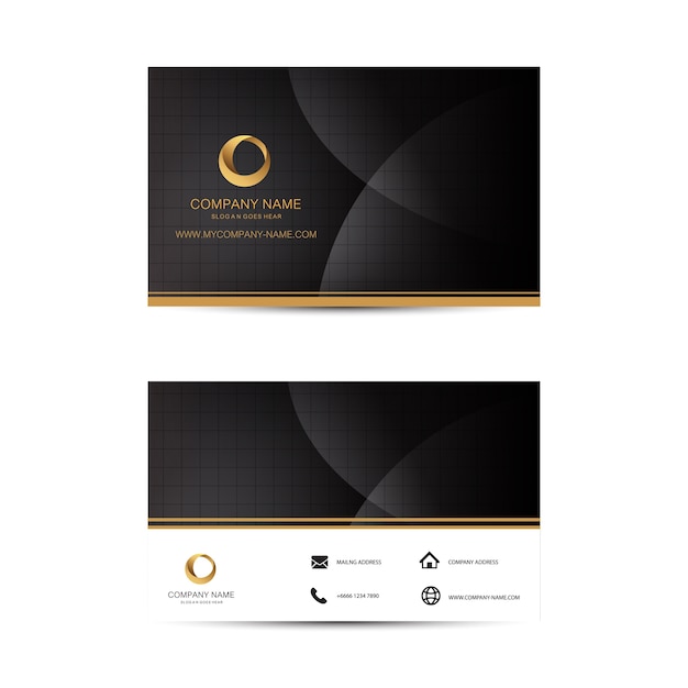 Geometric background business card template