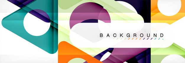 geometric background circles and triangles shapes banner illustration for business brochure or flyer presentation and web design layout