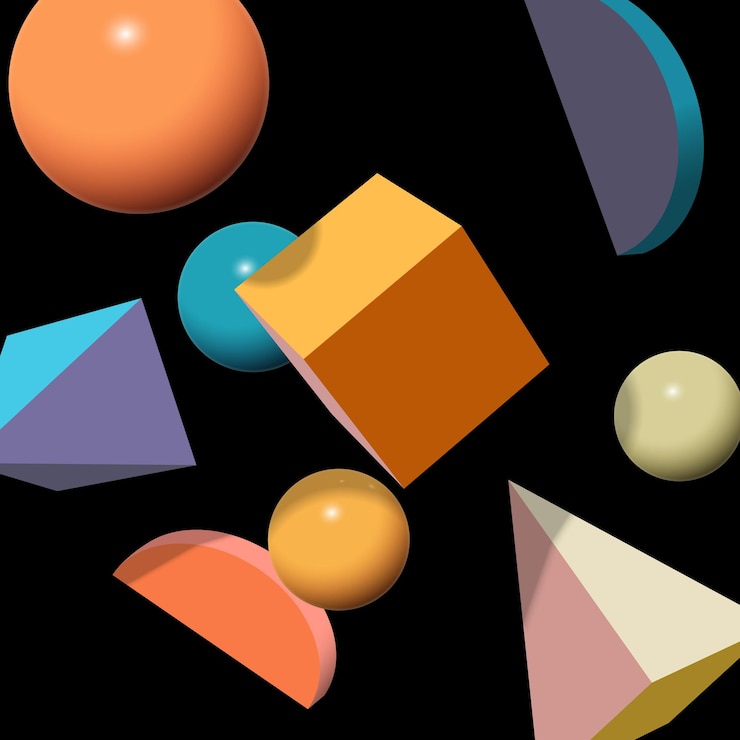 Vector 다른 모양의 기하학적 배경 터 일러스트레이션