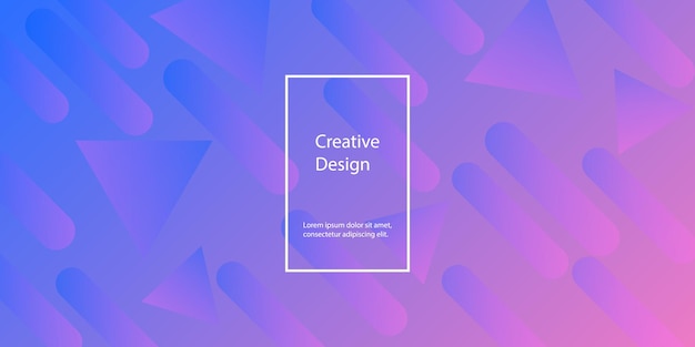 Geometric background. Minimal abstract cover design. Creative colorful wallpaper. Trendy gradient poster. Vector illustration.