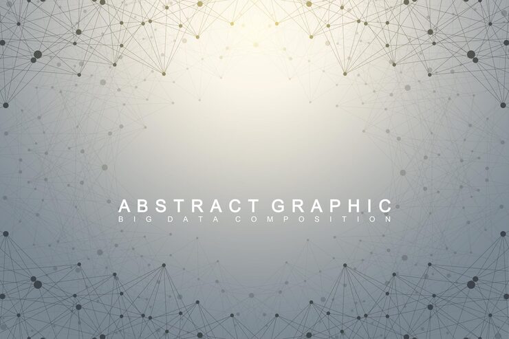 Vector geometric background molecule and communication. big data complex with compounds. lines plexus, minimal array. digital data visualization.