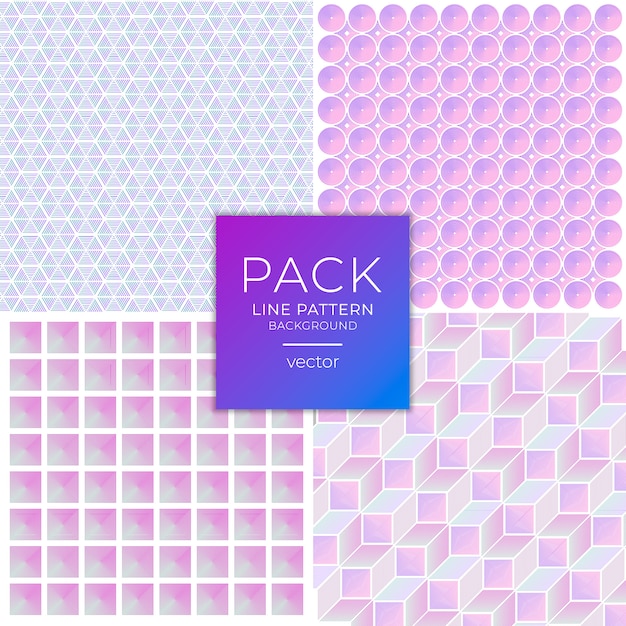 Vector geometric background pack