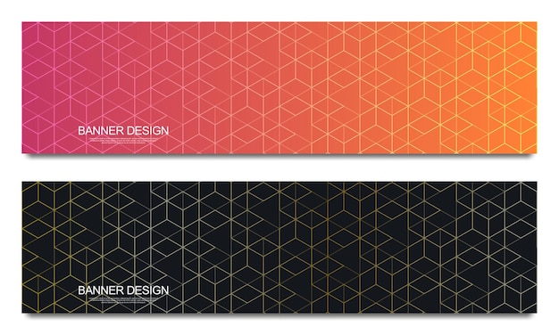 Vector geometric background of polygonal lines stylish vector texture for banner template or header