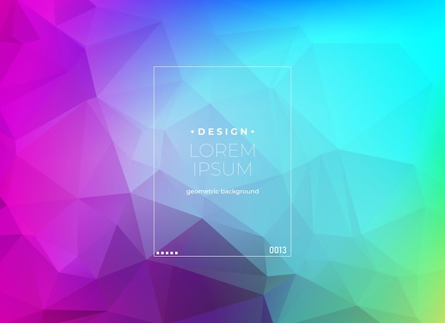 Geometric Background with Colorful Polygon Design