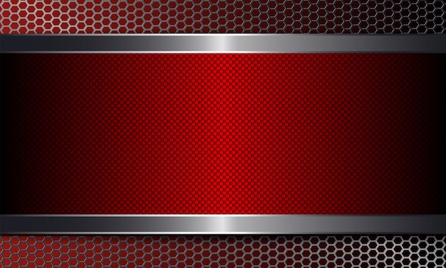 Vector geometric background with metal grille and frame