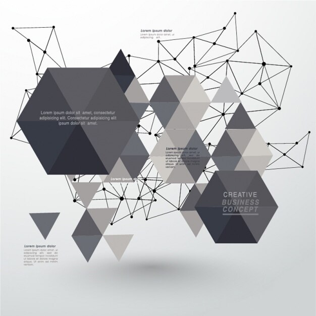 Vector geometric background with polygons and lines
