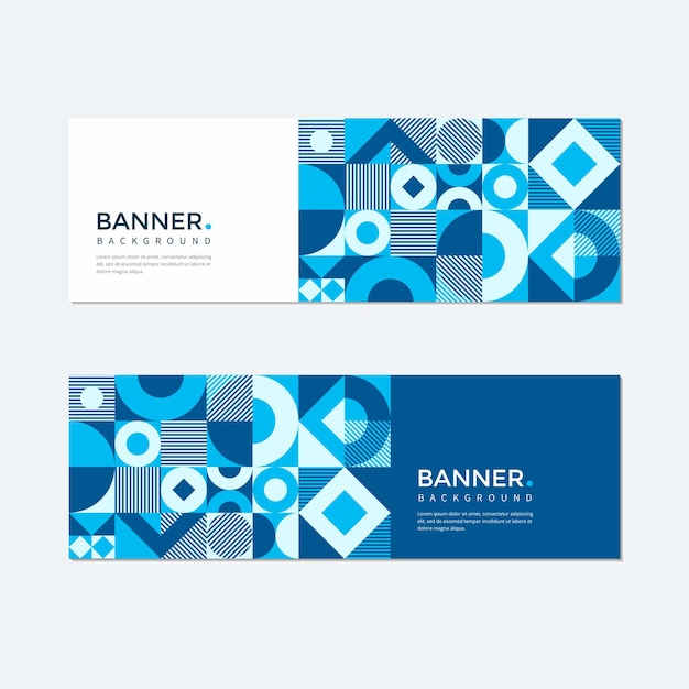 Geometric banner background set