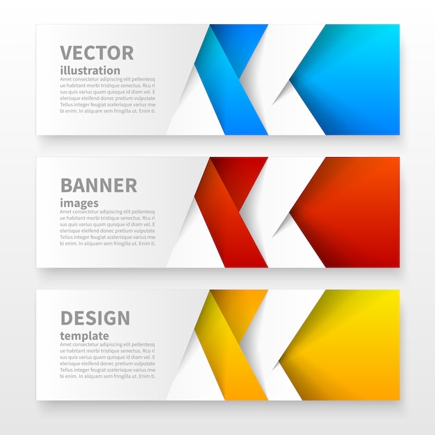 Set di banner geometrici