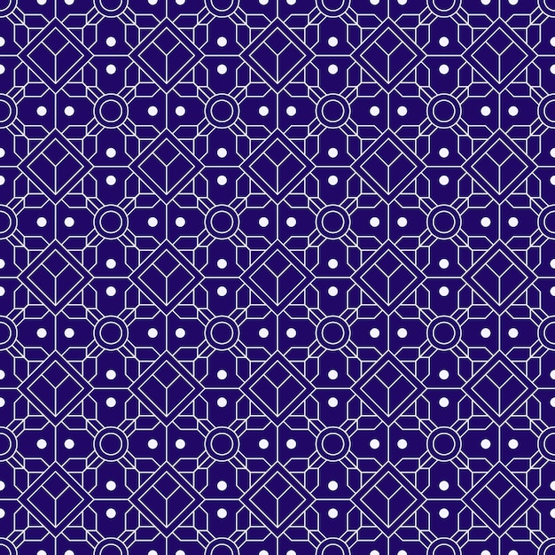 Geometric batik seamless pattern background.