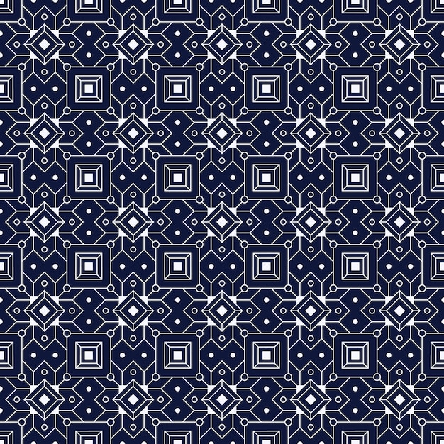 Geometric batik seamless pattern background.