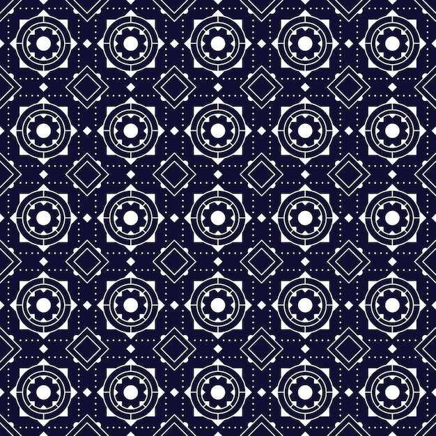 Geometric batik seamless pattern background.