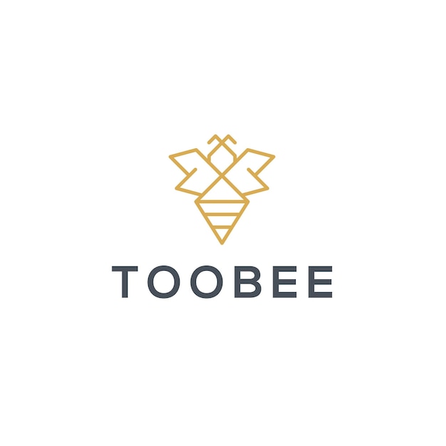 Geometric Bee Line Logo Design