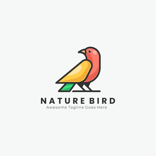 Logo geometrico bird