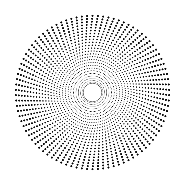 Vector geometric black circle