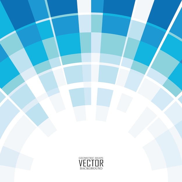 Vector geometric blue circle background