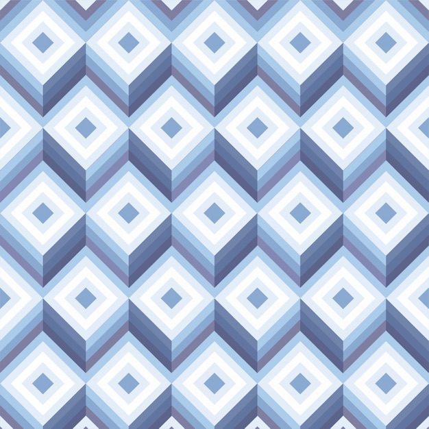 Geometric blue cube pattern