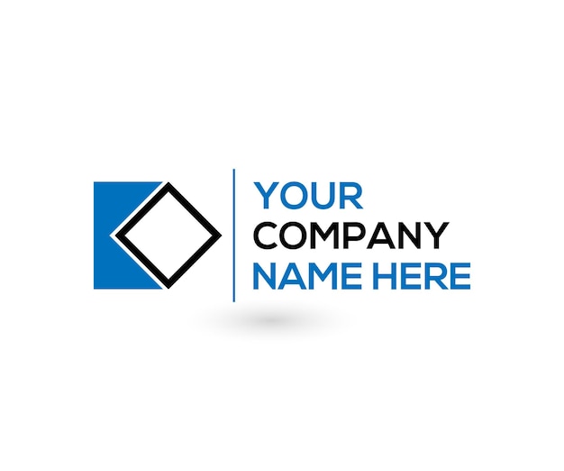 Geometric Blue Square Logo Design