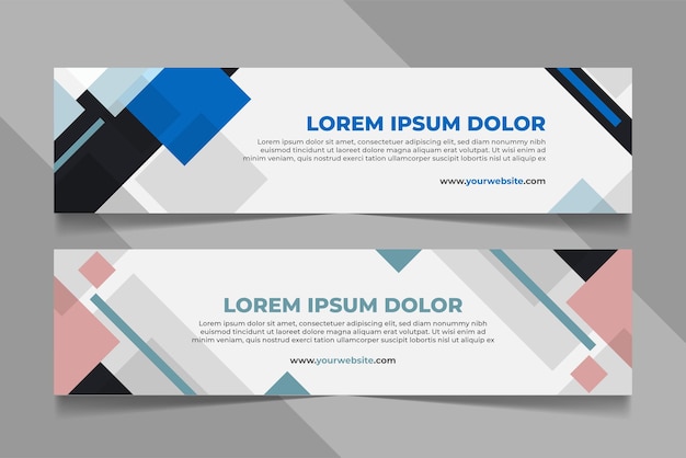 geometric business banner template for website