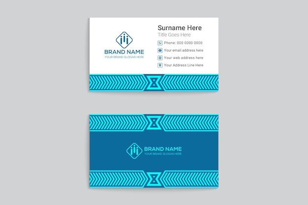 Vector geometric business card design template