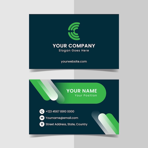 Geometric business card simple and elegant