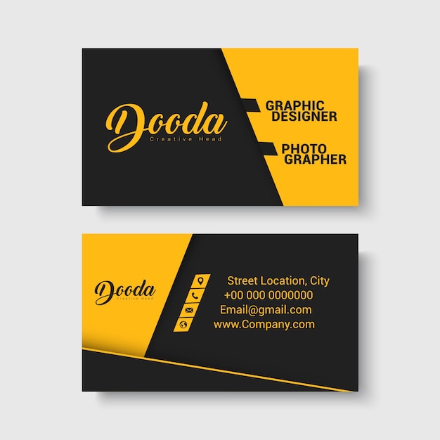 Vector geometric business card