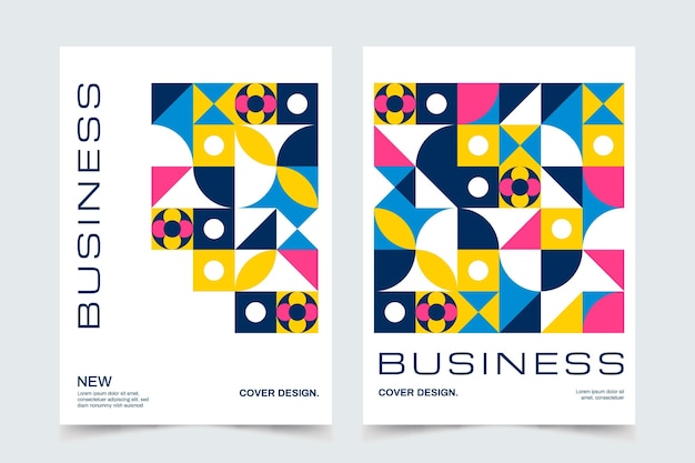 Geometric business cover collection