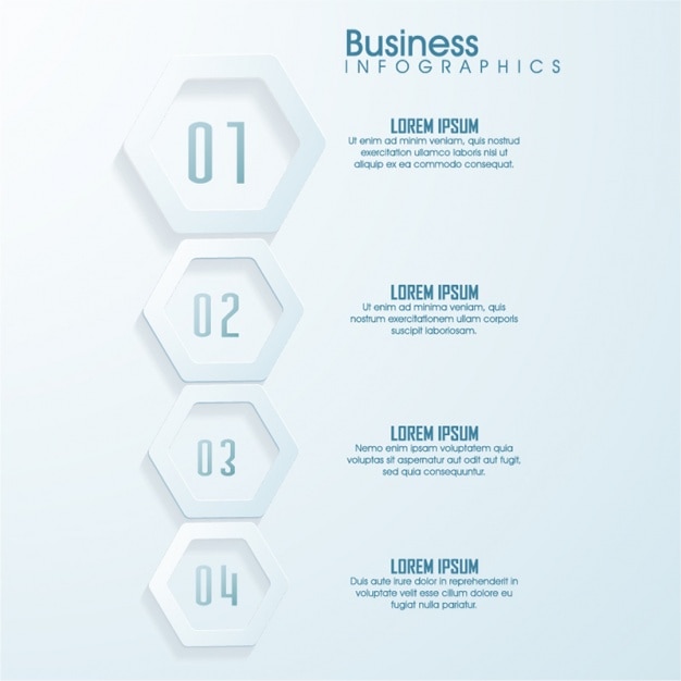 Geometric business infographic in gray tones