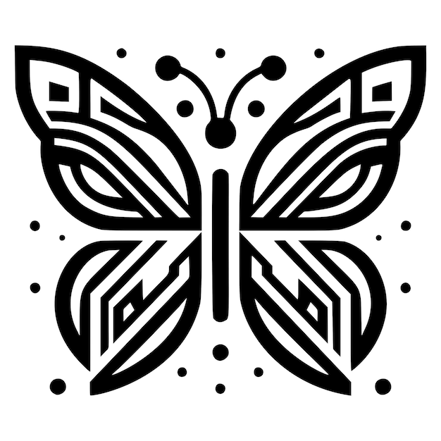 기하학적 나비 디자인