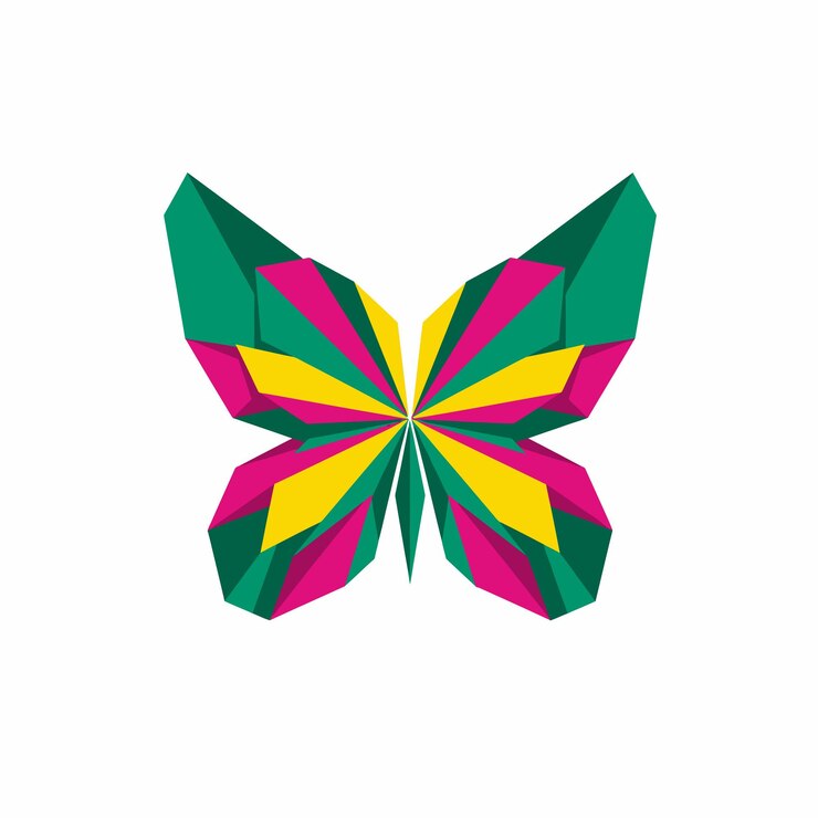 Vector 기하학적 나비 로고