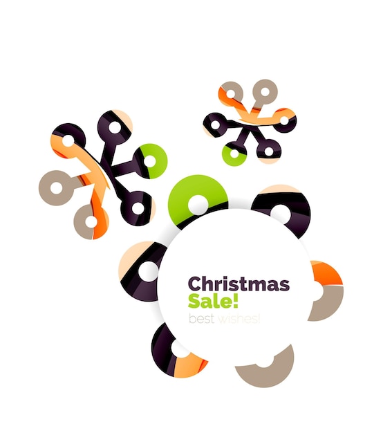 Geometric Christmas sale or promotion ad banner