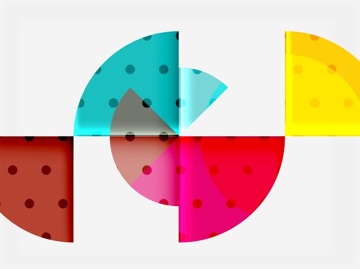 Vector geometric circle abstract banner vector illustration