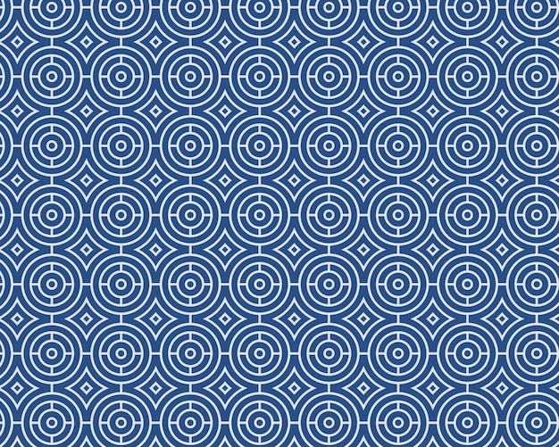 Geometric circular pattern in blue color